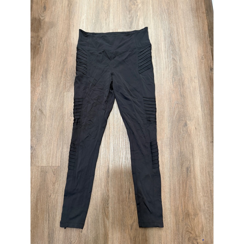 Athleta Delancey Motto Tight Black High‎ Rise Ankle Zip Leggings Womens Size S